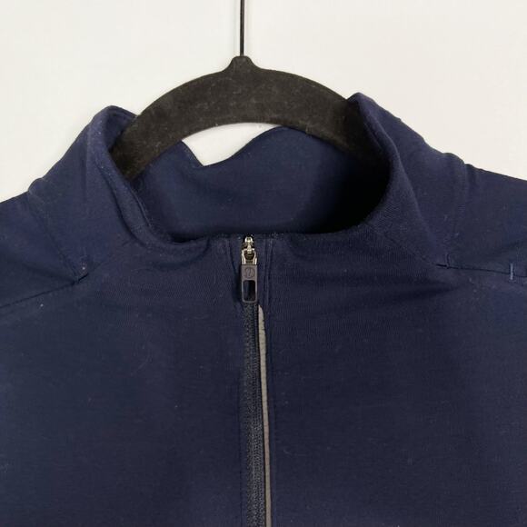 Lululemon Mens Small S Navy Blue Surge Warm 1/2 Zip Pullover Shirt Top Stretch - Picture 5 of 9